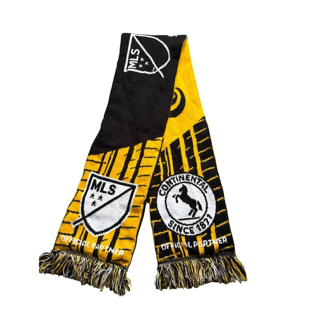 MLS 2017 Cup Playoffs Soccer Scarf Continental Official Partner Black Gold Fan